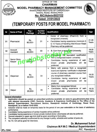 dispenser-jobs-at-model-pharmacy-rawalpindi-2022