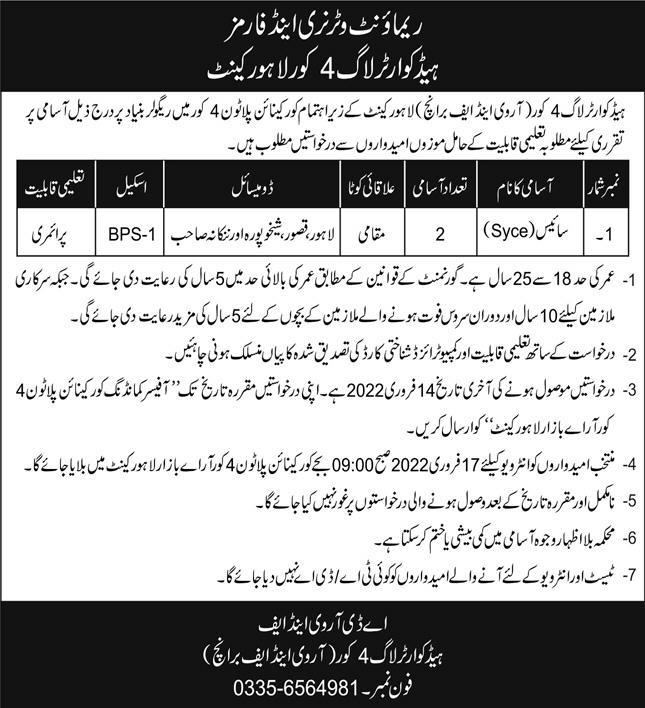 jobs-at-remount-veterinary-farms-lahore-2022