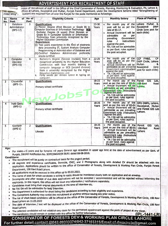 latest-jobs-at-conservator-of-forest-planning