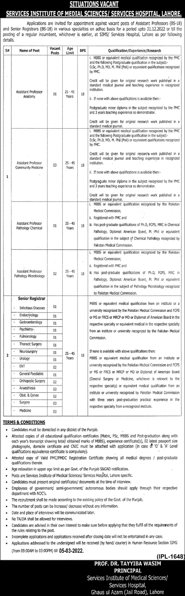 services-hospital-lahore-jobs-2022