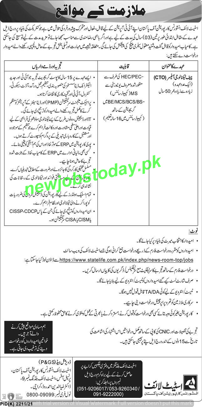 latest-jobs-at-state-life-insurance-corporation