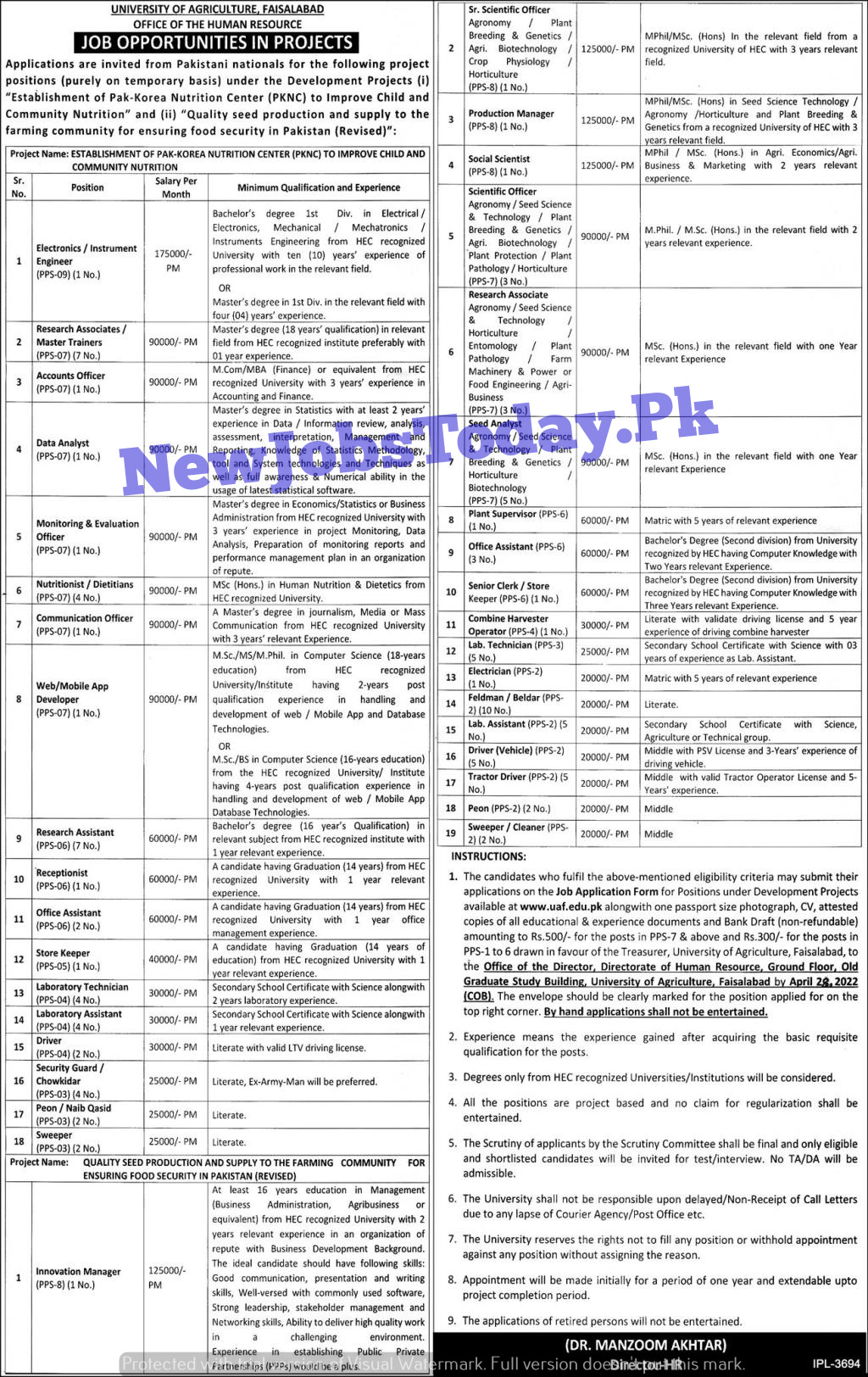 university-of-agriculture-faisalabad-jobs-2022