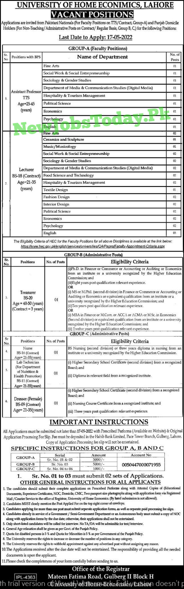 lecturer-jobs-at-uhe-university-lahore-2022